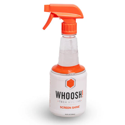 Whoosh! Screen Shine 500ML Refillable Spray Bottle With Microfibre Cloth Non-Toxic Alcohol & Ammonia Free Formula by Level Up Desks