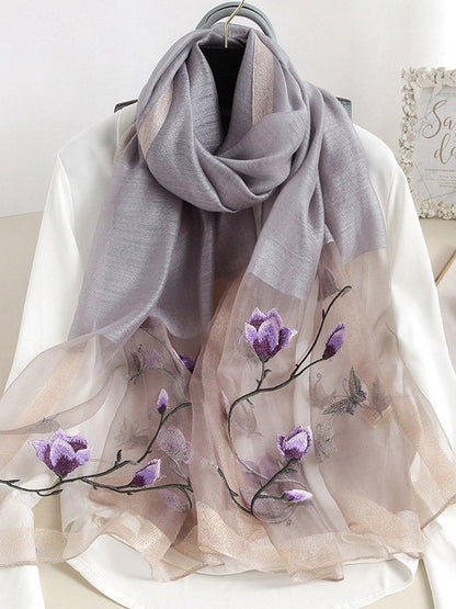 Original Embroidered Split-Joint Shawl&Scarf by migunica