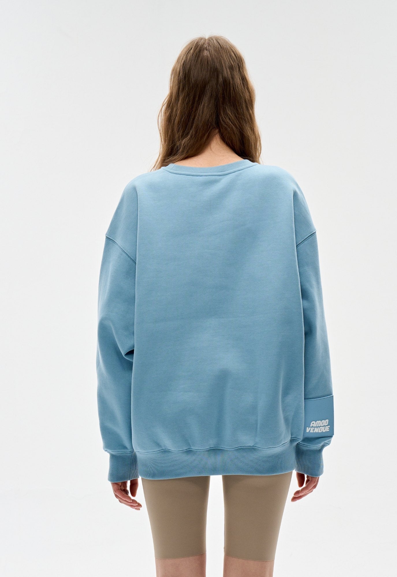 "Pixel" Fog Blue Sweatshirt by Amoo