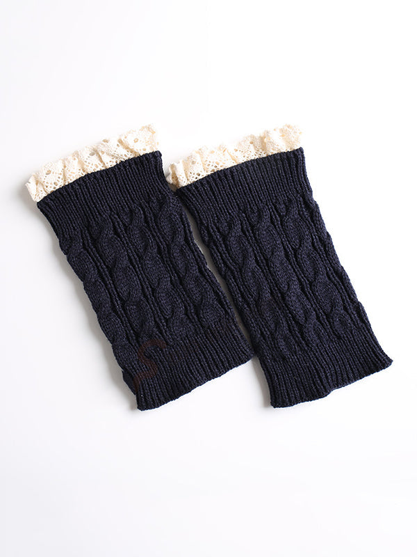 Original Creation Keep Warm Hollow Jacquard Leg Warmers Accessories by migunica