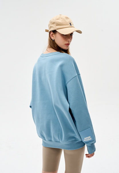 "Pixel" Fog Blue Sweatshirt by Amoo