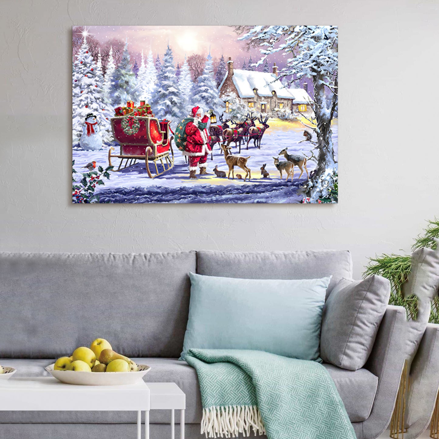 Framed Canvas Wall Art Decor Painting For Chrismas, Painting For Chrismas Gift, Decoration For Chrismas Eve Office Living Room, Bedroom Decor-Ready To Hang
