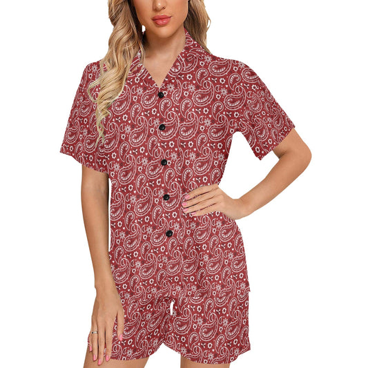 Red Bandana Women's Western Pajama Set by Baha Ranch Western Wear