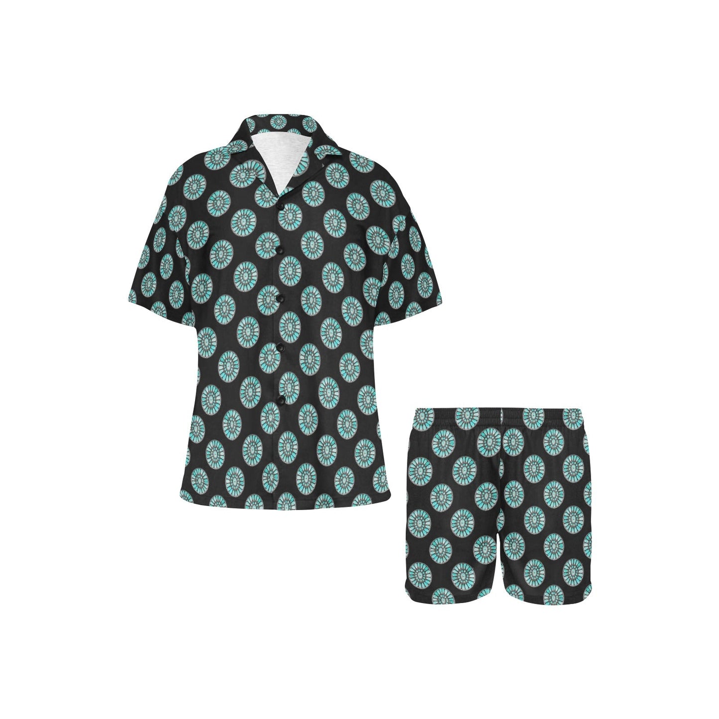 Turquoise Concho Women's Western Pajama Set by Baha Ranch Western Wear