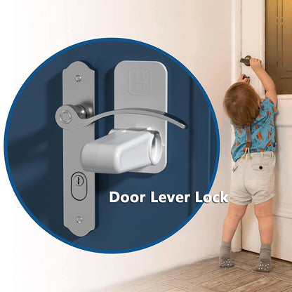 Safetyguard Door Lever Lock - Secure Haven For Your Loved Ones by Dog Hugs Cat