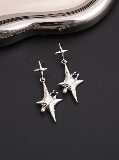 Normcore Geometric Star Shape Drop Earrings by migunica