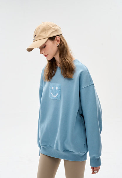 "Pixel" Fog Blue Sweatshirt by Amoo