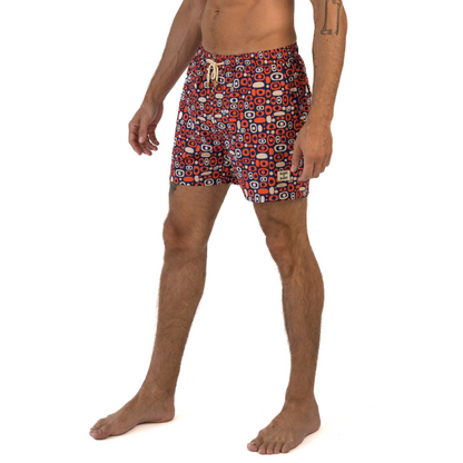 Cosmic Tropics Shorts / Red by East x East