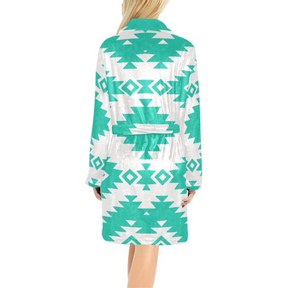 Turquoise Aztec Women's Western Bath Robe by Baha Ranch Western Wear