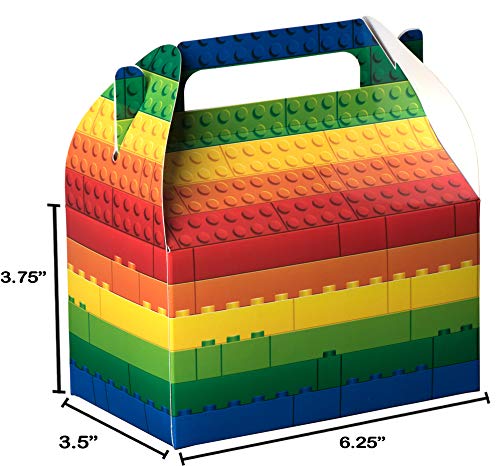Paper Treat Boxes LEGO 20 Pack 6.25" X 3.75" X 3.5" by Hammont