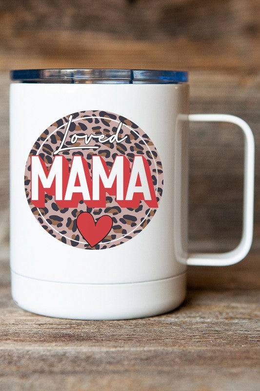 Loved Mama Leopard Circle Mug