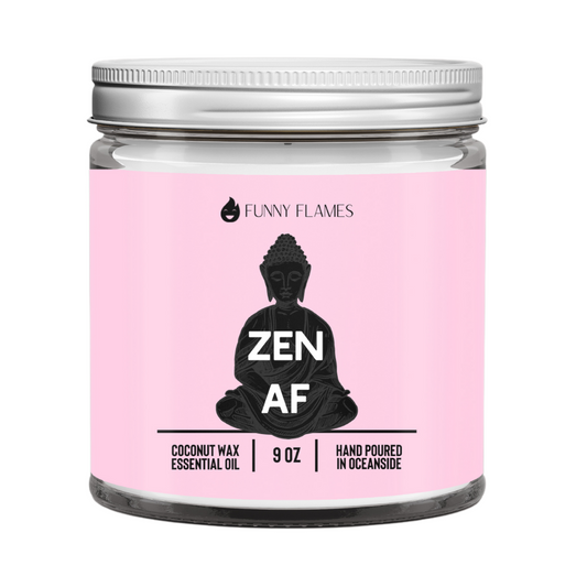 Zen Af (pink) Candle by Shop Vibrantly Bold