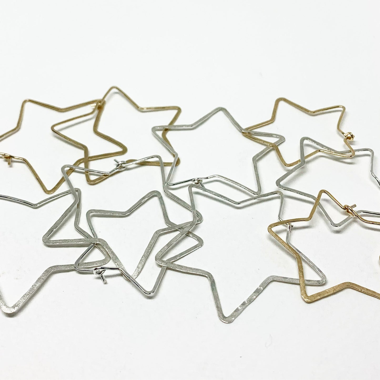 Star Hoops - Size Small by Jennifer Cervelli Jewelry