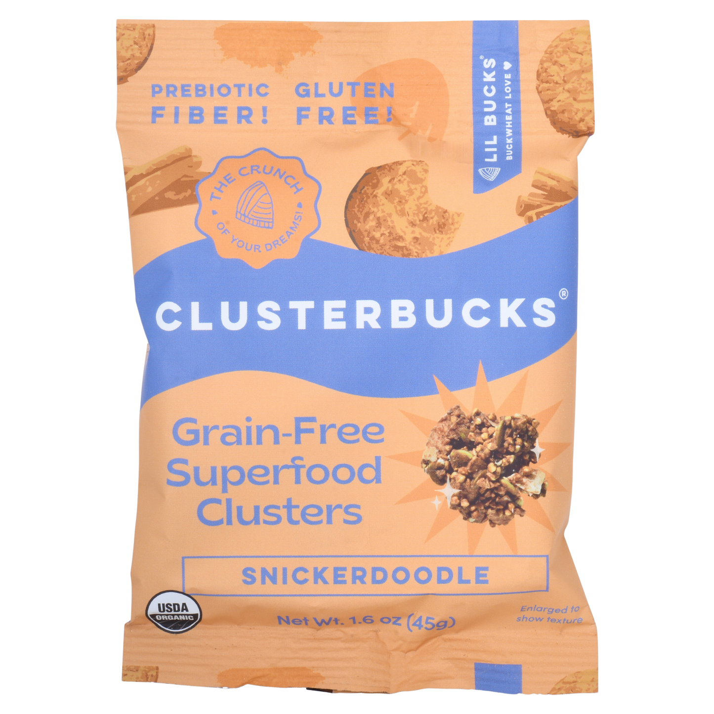 Snickerdoodle Clusterbucks 1.6oz SNACK PACK! (8 pack) by Lil Bucks