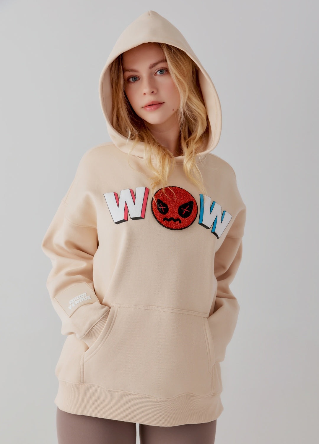 WOW  "Mood" Emoji Hoodie by Amoo