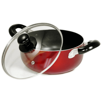 Better Chef 13-Quart Metallic Red Aluminum Dutch Oven with Glass Lid by Jupiter Gear Home