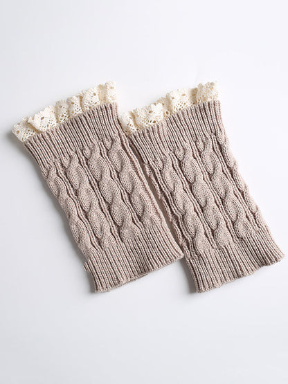 Original Creation Keep Warm Hollow Jacquard Leg Warmers Accessories by migunica