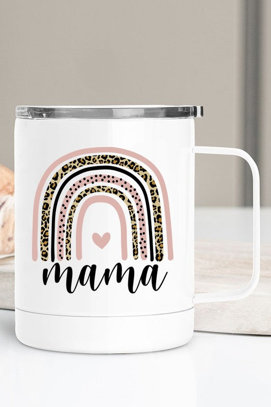 Mama Pink Rainbow Travel Mug