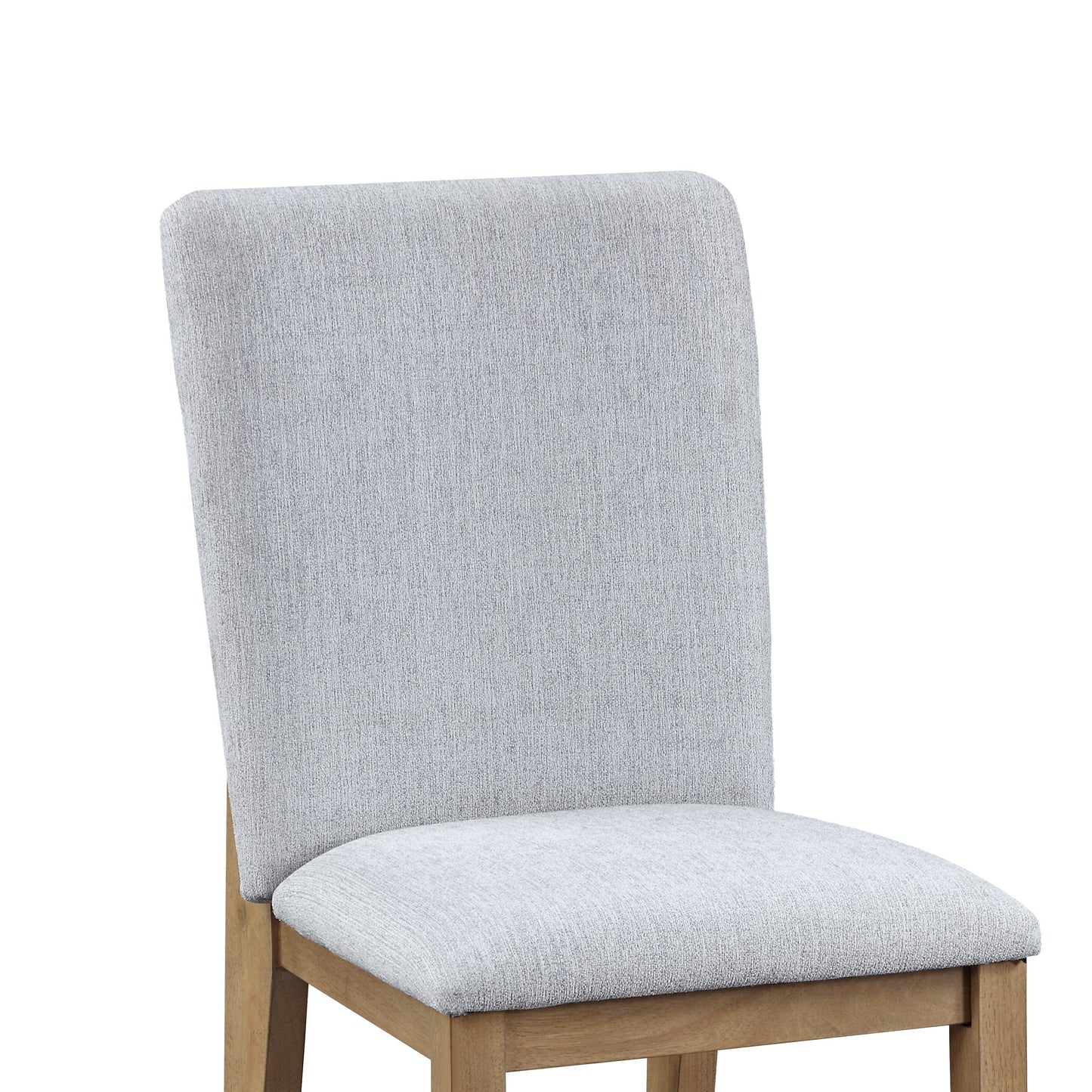 Delphine Set of 2 Gray Linen Fabric Dining Chair