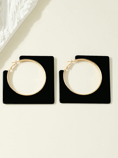 Normcore Geometric Hollow Drop Earrings by migunica