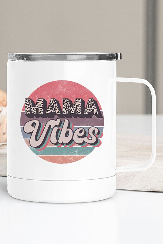 Mama Vibes Circle Travel Mug