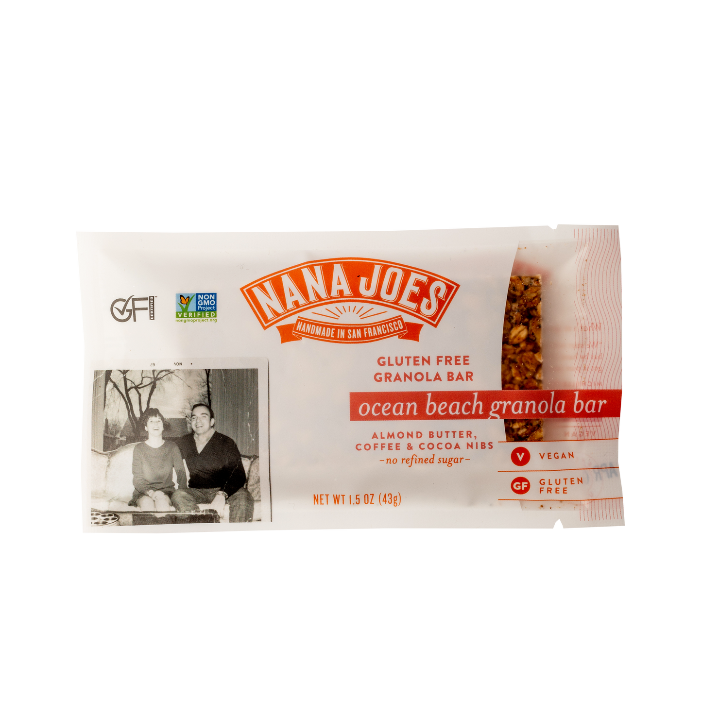 Nana Joes - 'Ocean Beach' Granola Bar w/ Almond Butter, Coffee & Cocoa Nibs (1.5OZ) by The Epicurean Trader