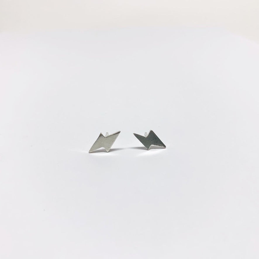 Mini Lightning Bolt Stud Earrings by Jennifer Cervelli Jewelry