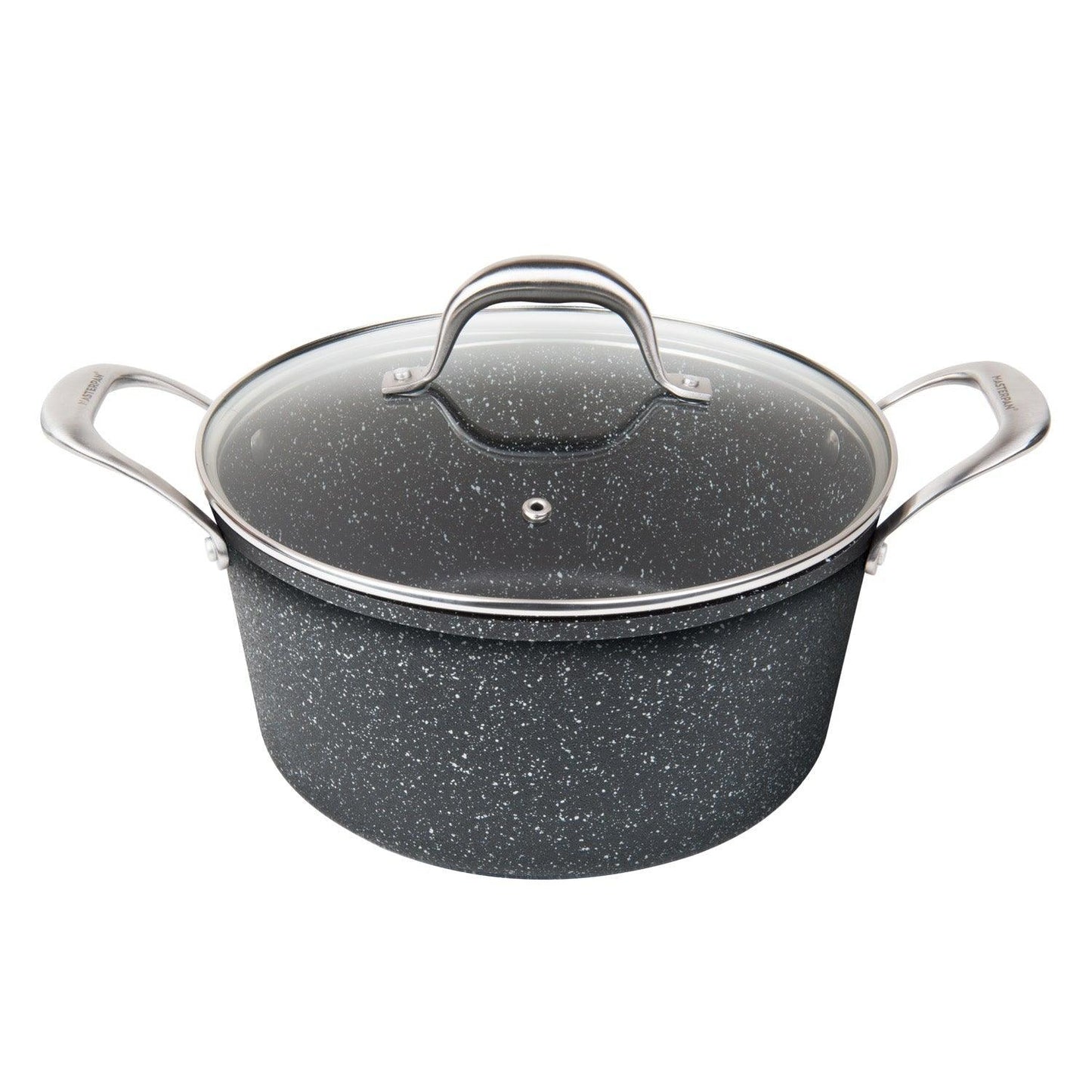 Nonstick Granite Look Stock Pot With Glass Lid, 5 Qt.  9.5" (24cm) - Granite by VYSN