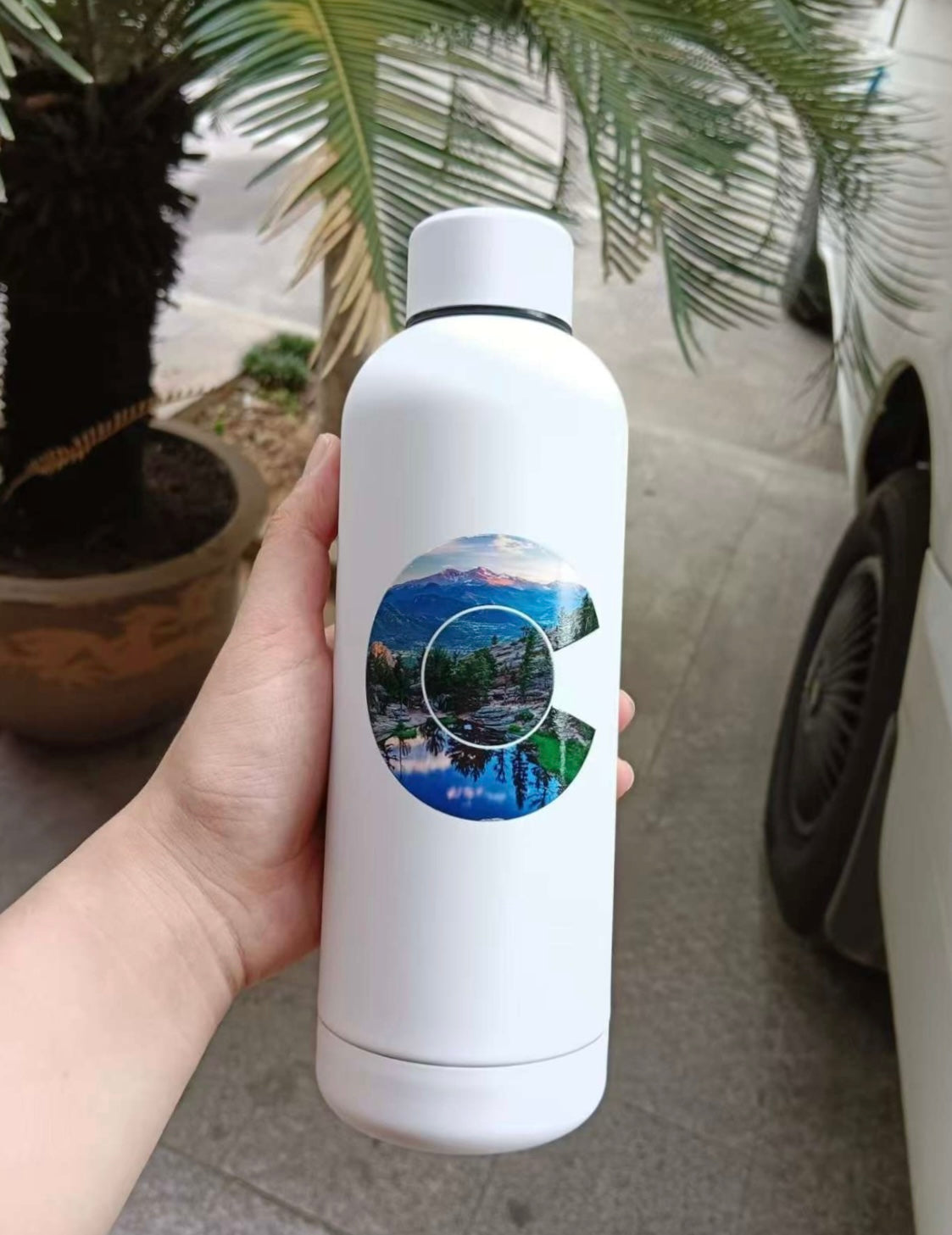 Double Walled Colorado Rocky Mountain Stainless Steel Water Bottle by Colorado Threads Clothing