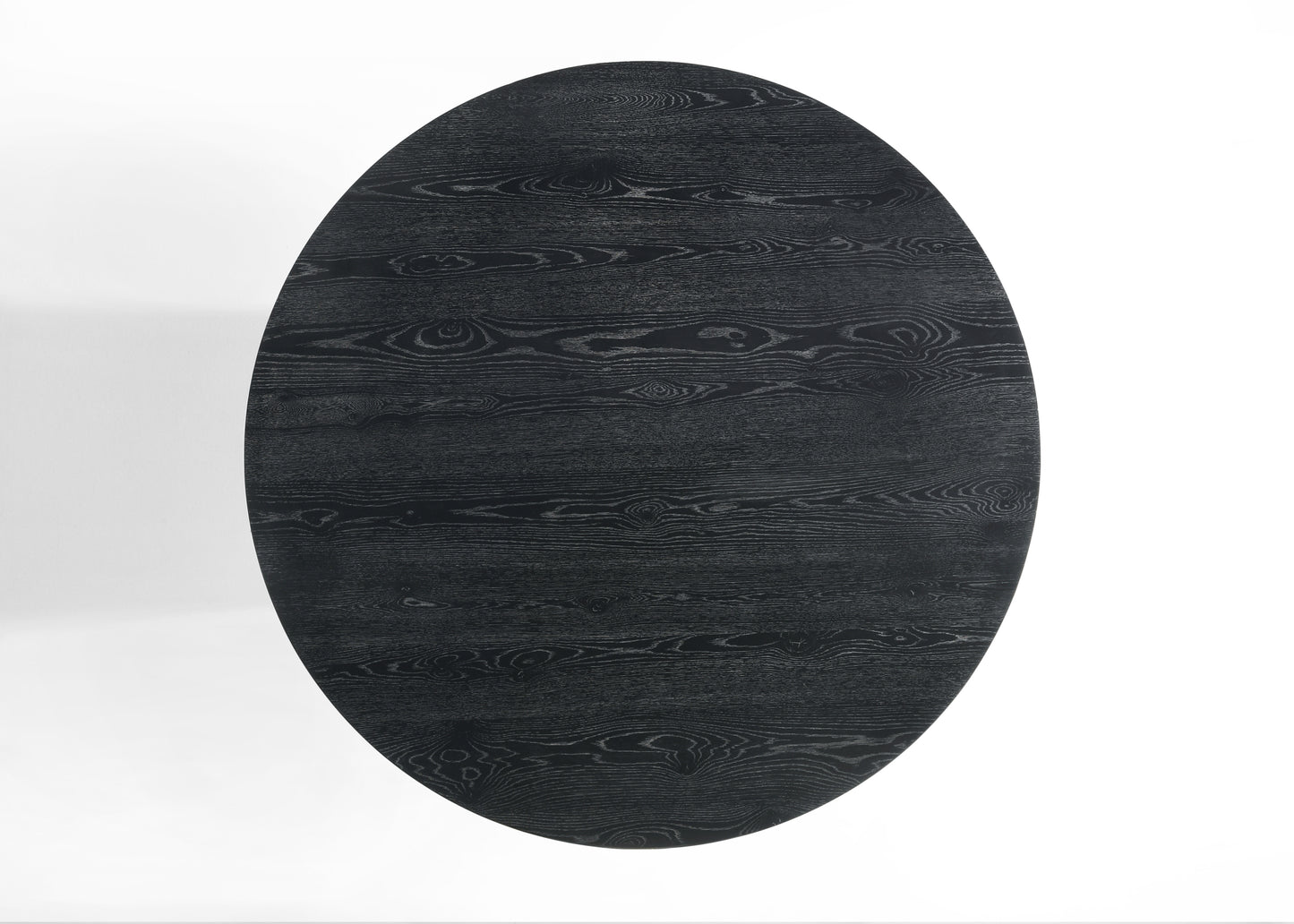 Jasper Ebony Black 59" Wide Contemporary Round Dining Table