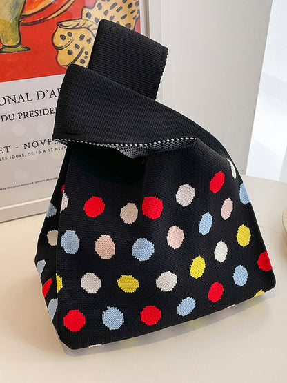 Multi-Colored Polka Dot Bags Handbags by migunica