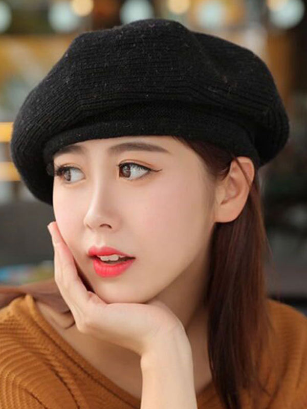 Solid Color Split-Joint Beret Hat by migunica