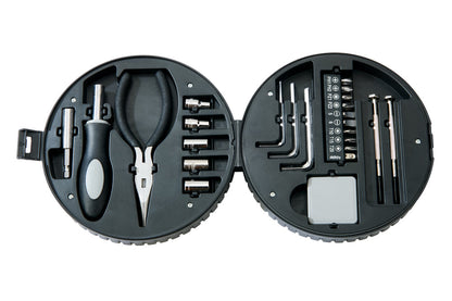 24 Piece Tool Set In Tire 2.25" X 6.25" by Creative Gifts