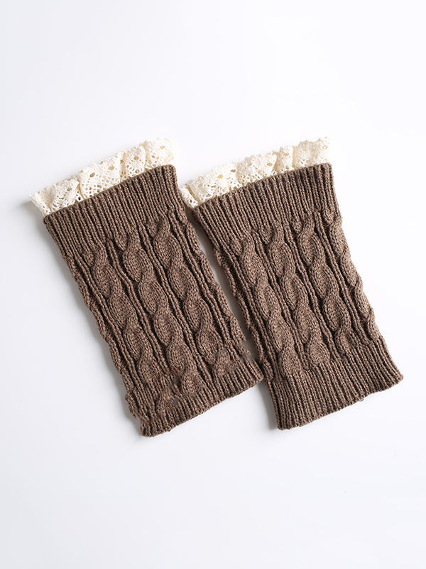 Original Creation Keep Warm Hollow Jacquard Leg Warmers Accessories by migunica