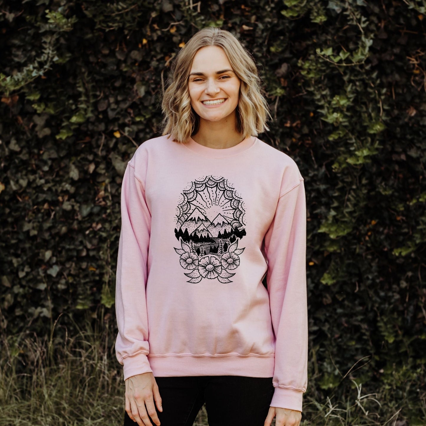 Snowy Mountain Sweatshirt Nature Hoodie *UNISEX FIT* by 208 Tees