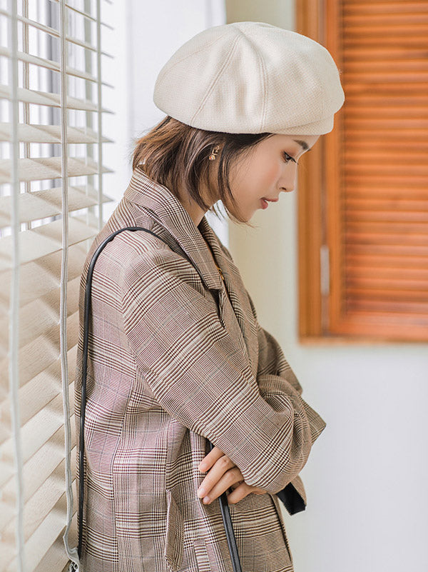 Personality Striped&Plaid Beret Hat by migunica