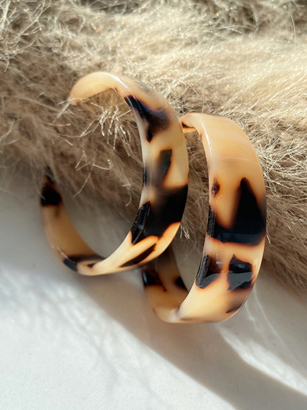 Original Leopard Geometric Earrings by migunica