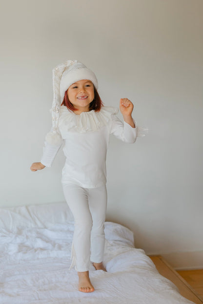 White Holiday Elf Pajama Costume by Band of the Wild