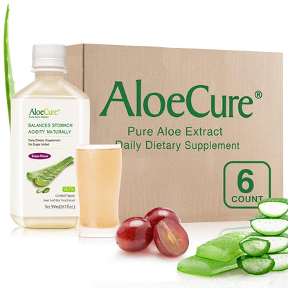 Pure Aloe Vera Juice Grape Flavor by AloeCure