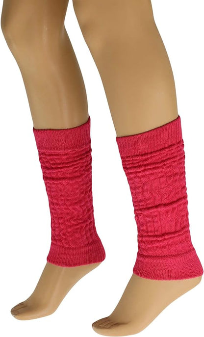 1 Pair - Cotton Leg Warmers Boot Socks Retro Style Knitted Retro Baggy Leg Warmer by Mars Outlet Store LLC