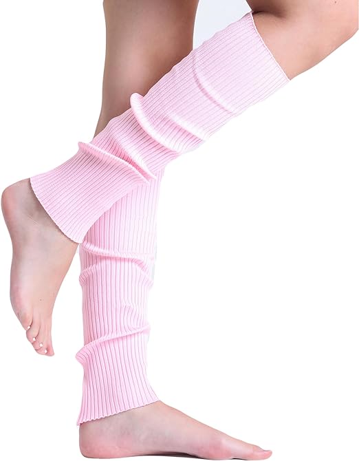 1 Pair Women's Knitted Cotton Leg Warmers for Cold Weather 21 Inches Long by Mars Outlet Store LLC