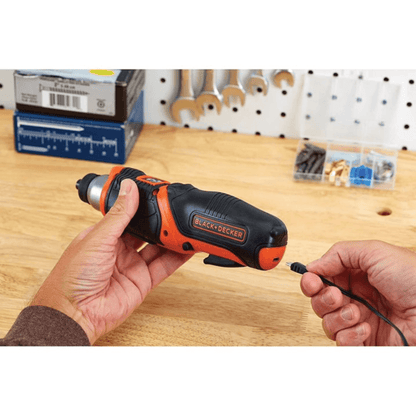 Black & Decker Cordless Rechargeable Pivoting Screwdriver & Picture Hanging Kit by Jupiter Gear Home