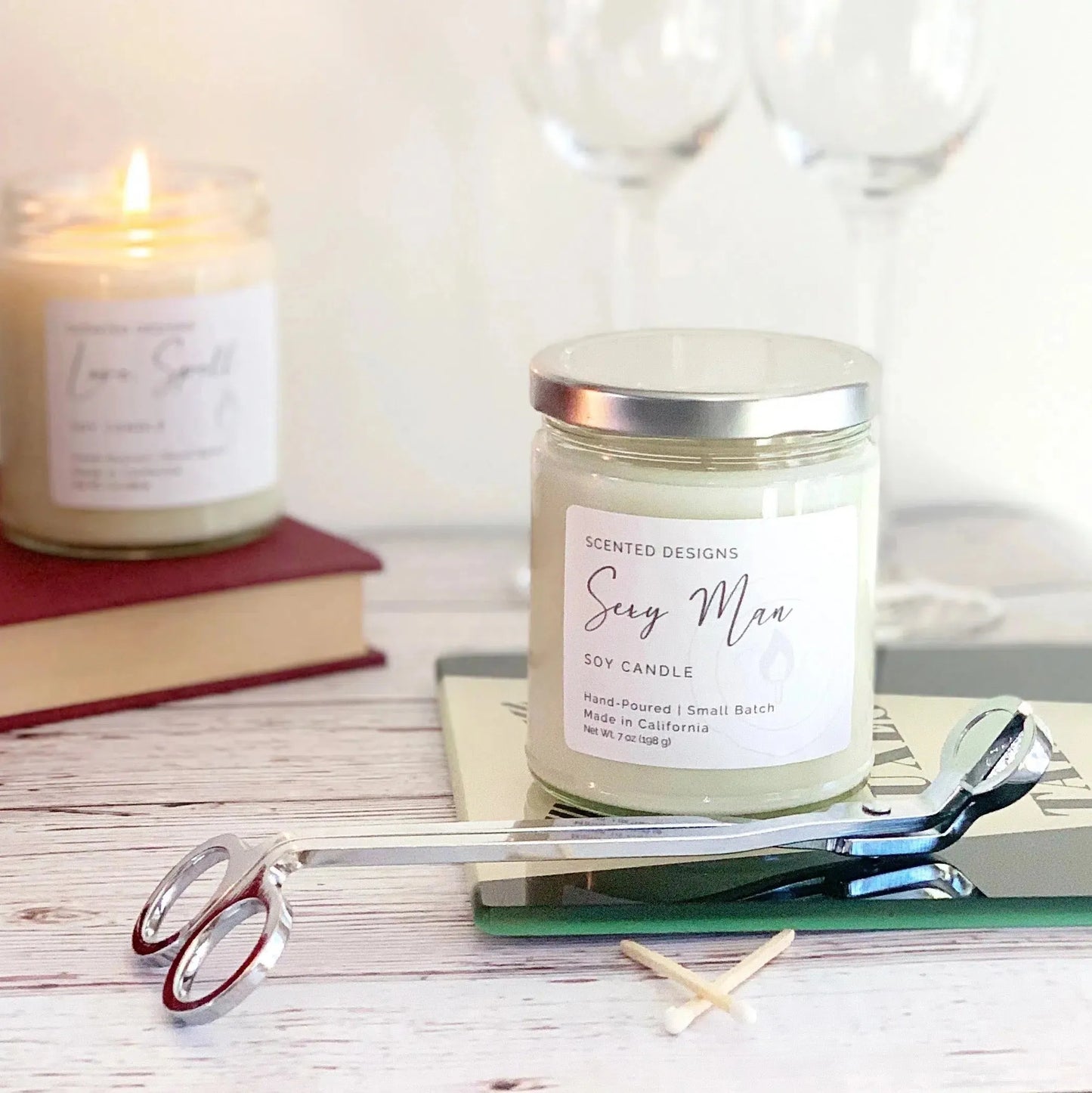 Sexy Man Soy Candle - 7oz Glass Jar by Scented Designs Candle Company