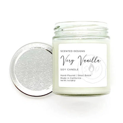 Very Vanilla Soy Candle - 7oz Glass Jar by Scented Designs Candle Company