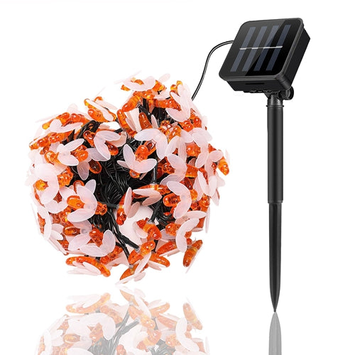 Solar String Bee Lights 30 Honeybees LED Fairy Solar Lights 8 Lighting Modes IP65 Waterproof Decorative Lamps w/ Stake Garden Lawn Flower Trees - Black by VYSN