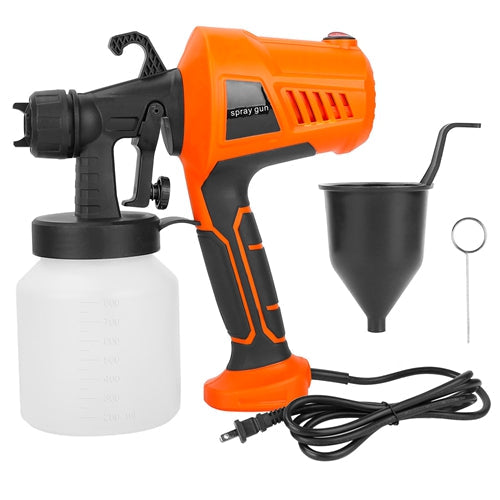 700W Electric Paint Sprayer Handheld HVLP Spray Painter Painting Spray Gun For Fences Brick Walls w/ 3 Spray Patterns 800ML Detachable Cup - Orange by VYSN