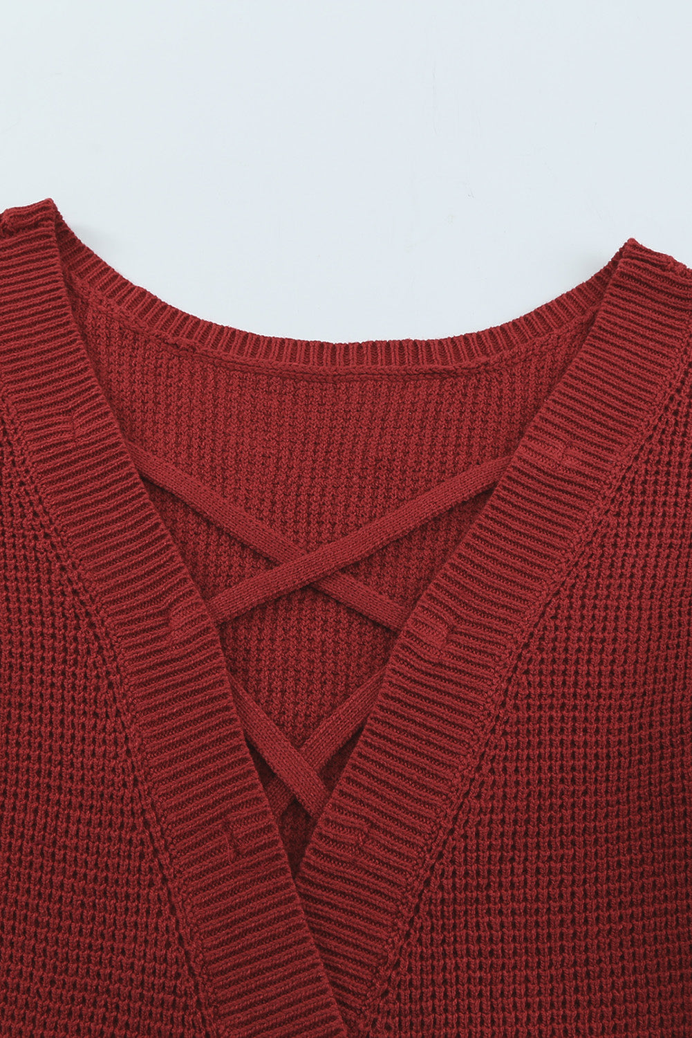 Crisscross Back Boat Neck Sweater