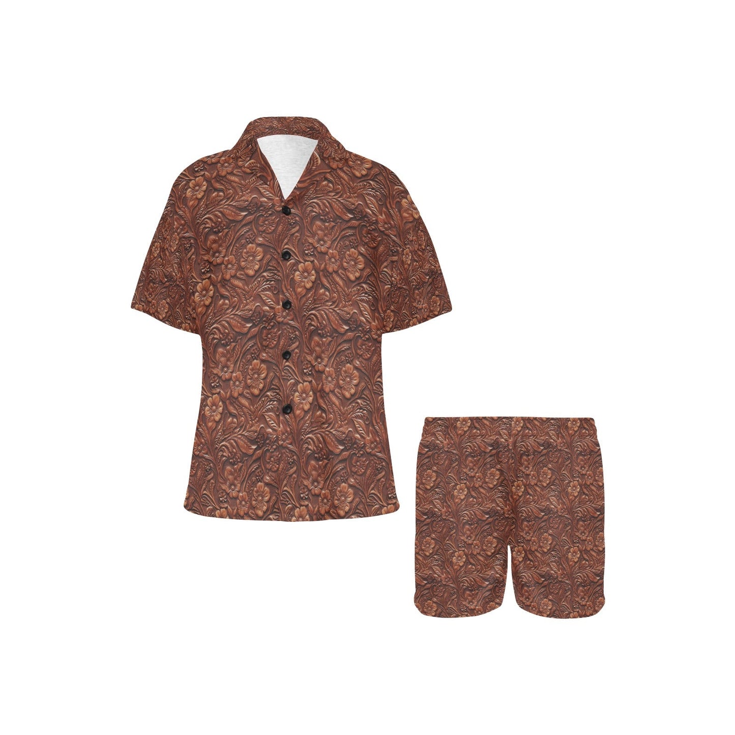 Leather Floral Print Women's Pajama Set by Baha Ranch Western Wear