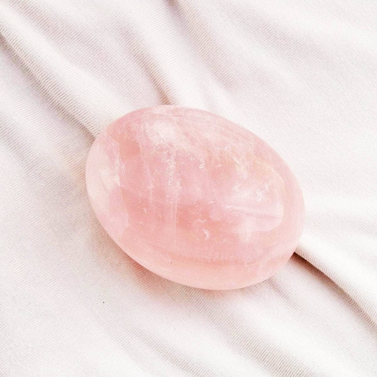 Rose Quartz Palm Stone - AAA Quality by Tiny Rituals