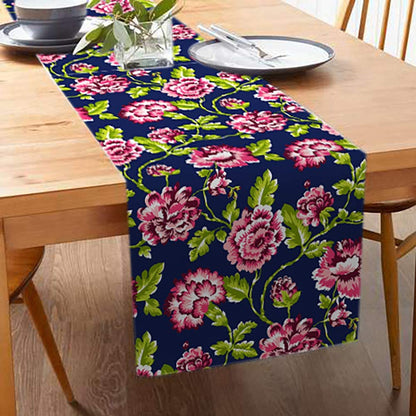 Printed Table Runner - Blue by Decozen